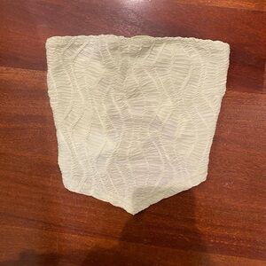 SHEIN Textured Cream Crop Top